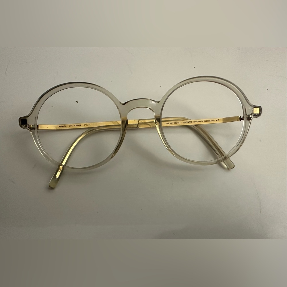MYKITA Gold and Clear Glasses Frame